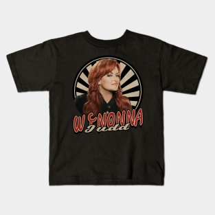 Vintage Circle Wynonna Judd Kids T-Shirt